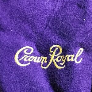 Crown Royal Bag with Gold Drawstrings Great for Storage 9"